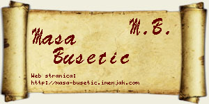 Maša Bušetić vizit kartica